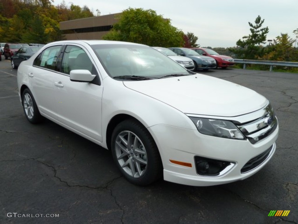 2012 Fusion SEL V6 - White Platinum Tri-Coat / Camel photo #1