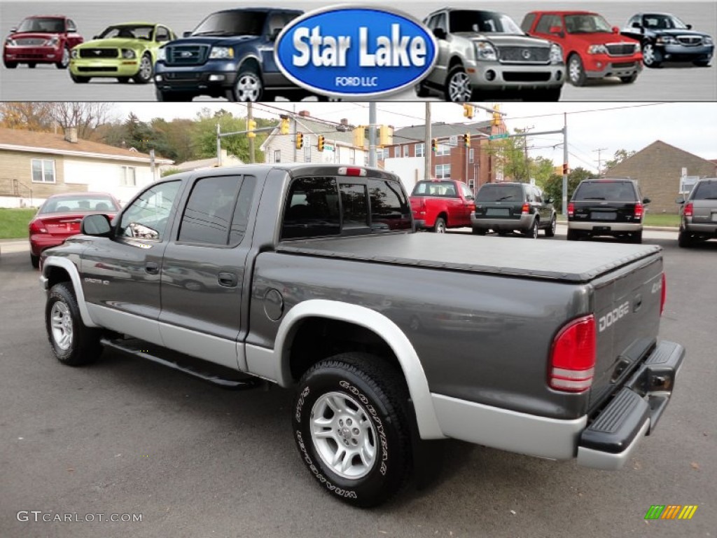 2002 Dakota SLT Quad Cab 4x4 - Graphite Metallic / Dark Slate Gray photo #5