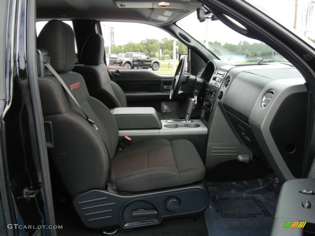 Black/Red Interior 2007 Ford F150 FX2 Sport SuperCab Photo #55147049