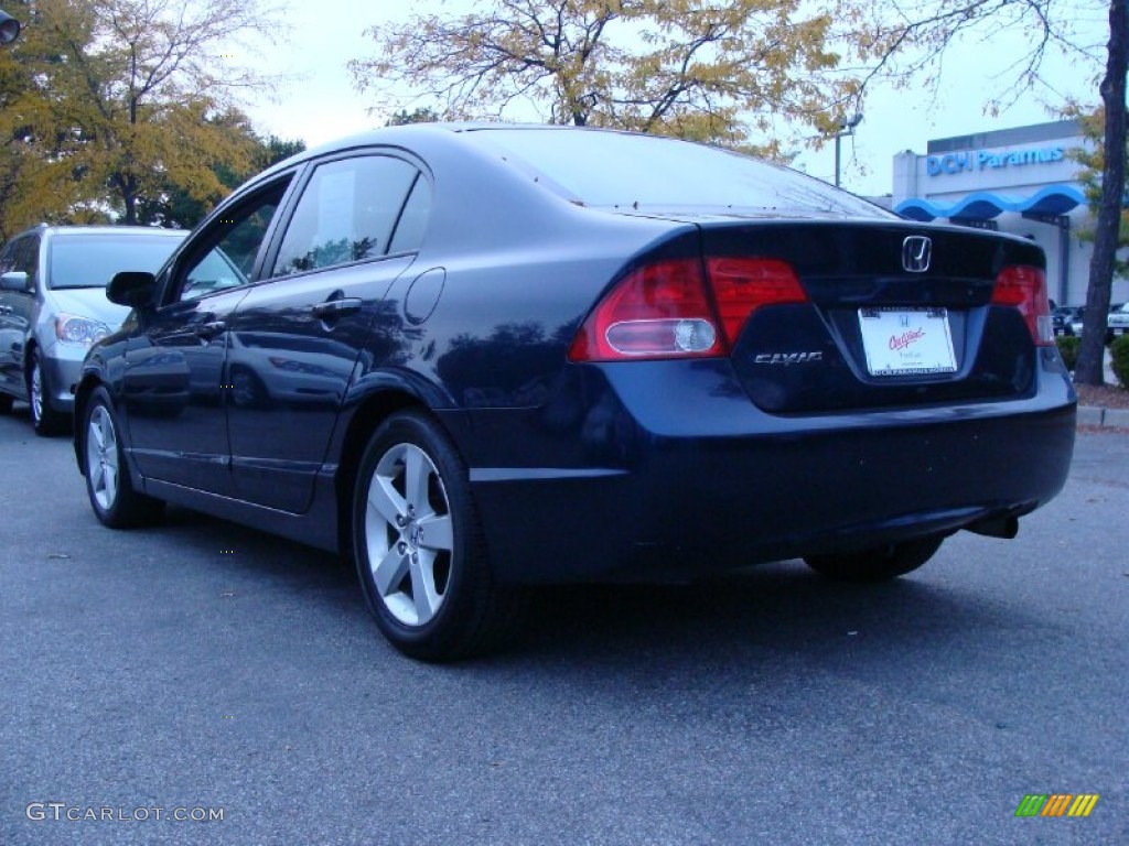 2007 Civic EX Sedan - Royal Blue Pearl / Gray photo #10