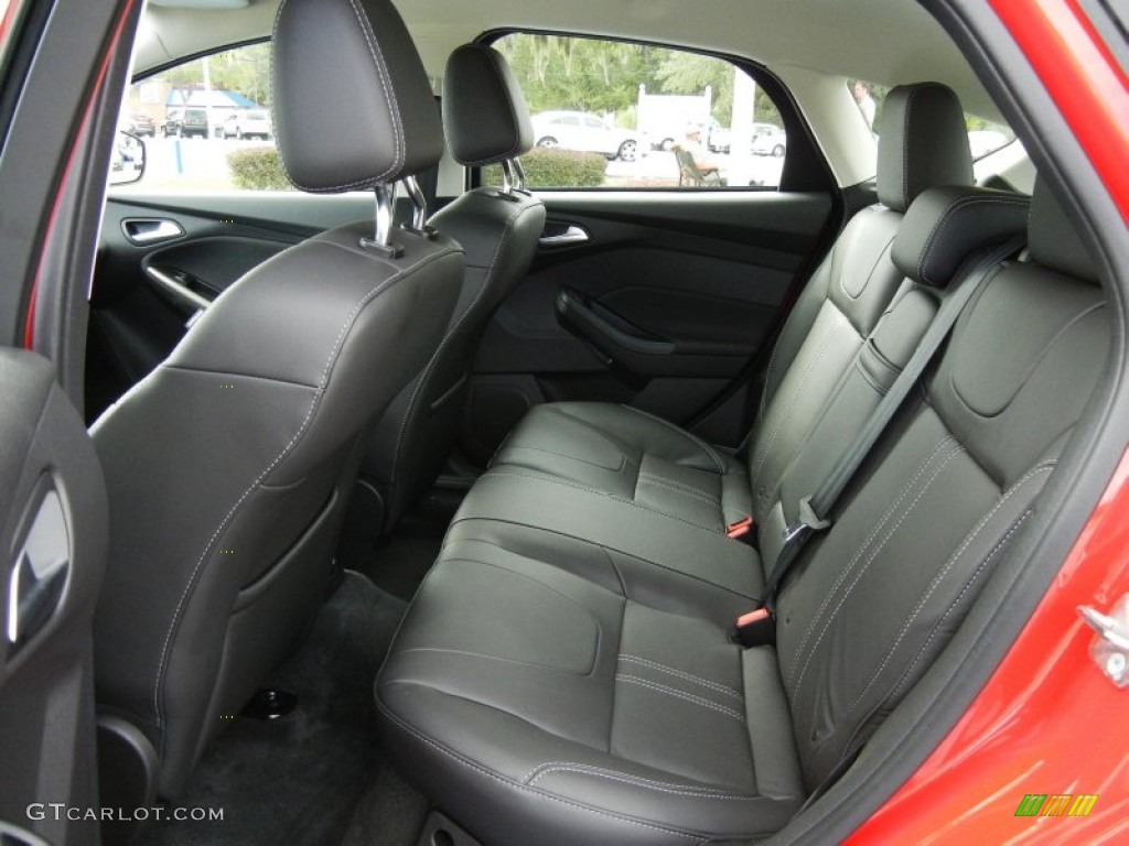 Charcoal Black Leather Interior 2012 Ford Focus SEL 5-Door Photo #55148633