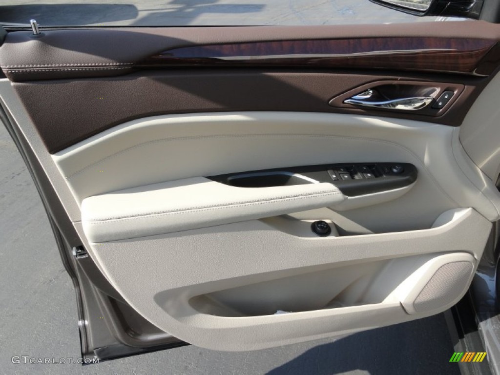 2012 Cadillac SRX Luxury AWD Shale/Brownstone Door Panel Photo #55150490
