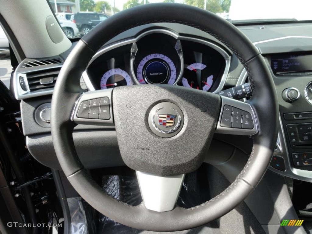 2012 Cadillac SRX FWD Ebony/Ebony Steering Wheel Photo #55150739