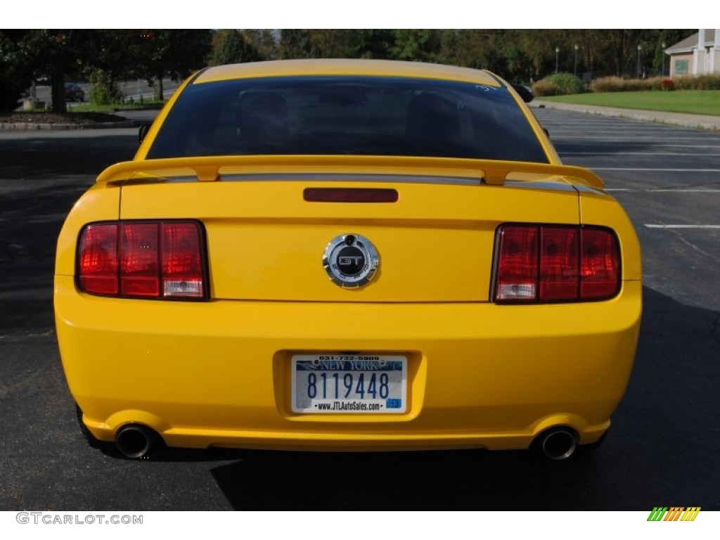 2005 Mustang GT Premium Coupe - Screaming Yellow / Dark Charcoal photo #5