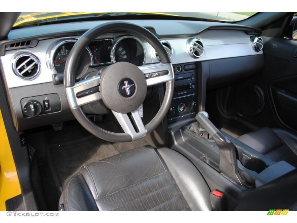 2005 Mustang GT Premium Coupe - Screaming Yellow / Dark Charcoal photo #12