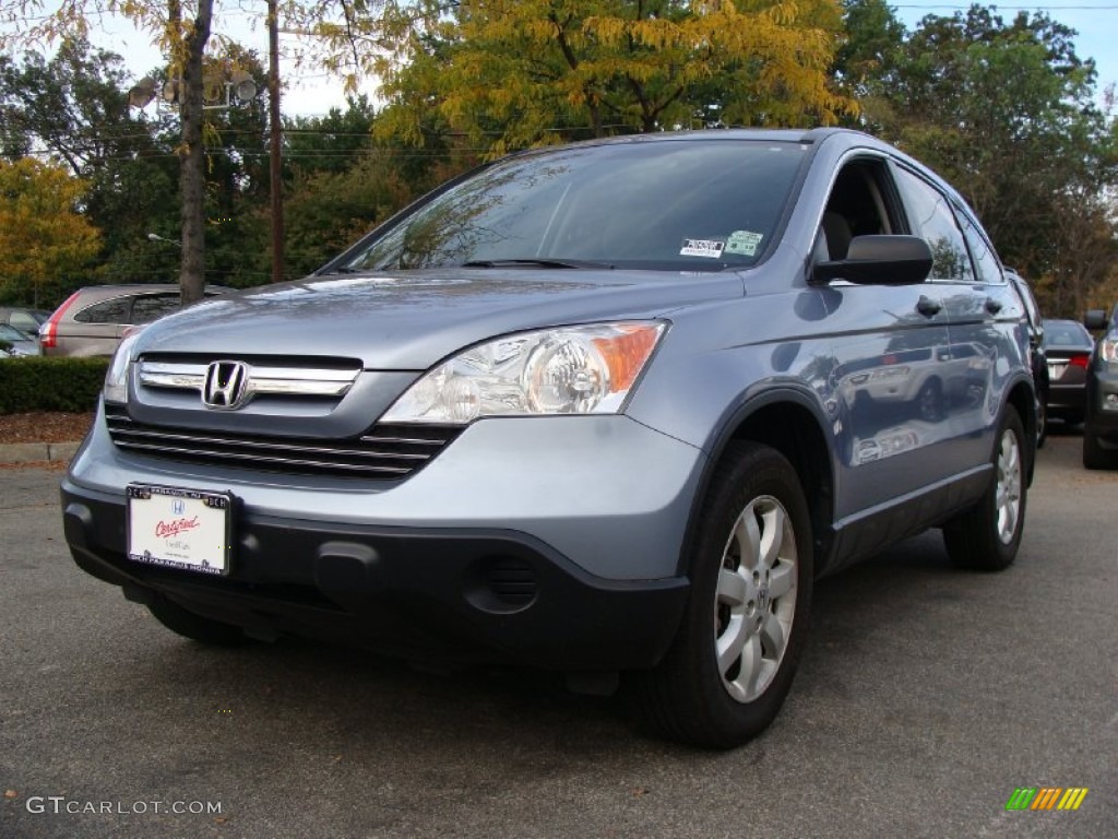 2008 CR-V EX 4WD - Glacier Blue Metallic / Gray photo #4