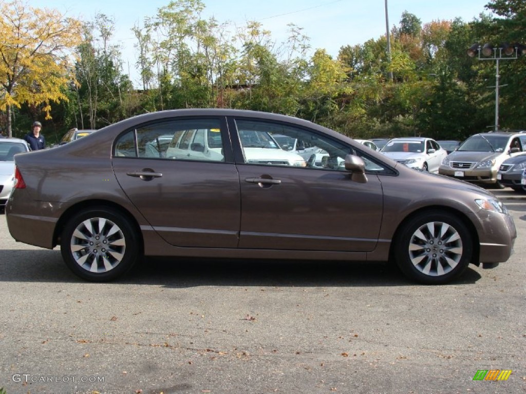 2010 Civic EX-L Sedan - Urban Titanium Metallic / Beige photo #7