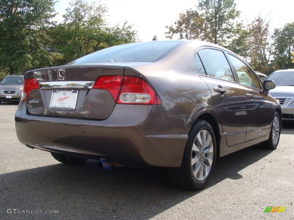 2010 Civic EX-L Sedan - Urban Titanium Metallic / Beige photo #8