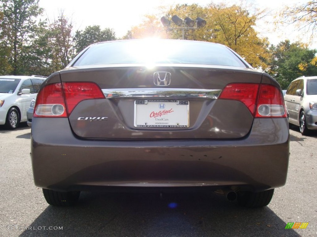 2010 Civic EX-L Sedan - Urban Titanium Metallic / Beige photo #9