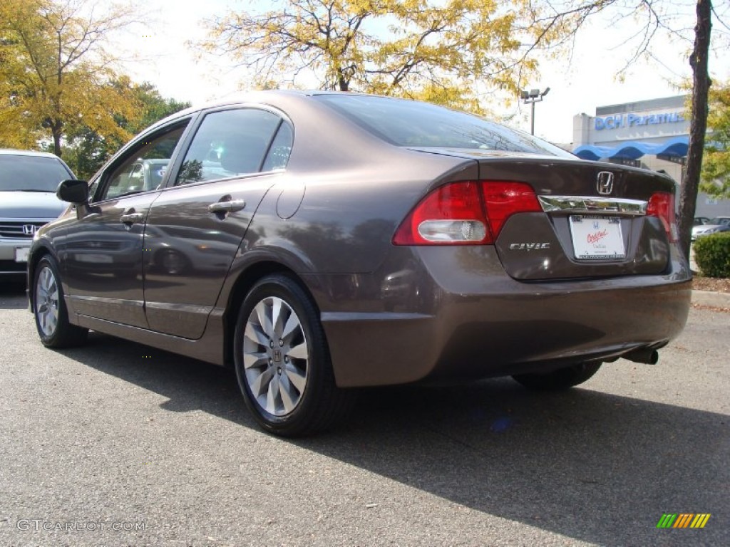 2010 Civic EX-L Sedan - Urban Titanium Metallic / Beige photo #10