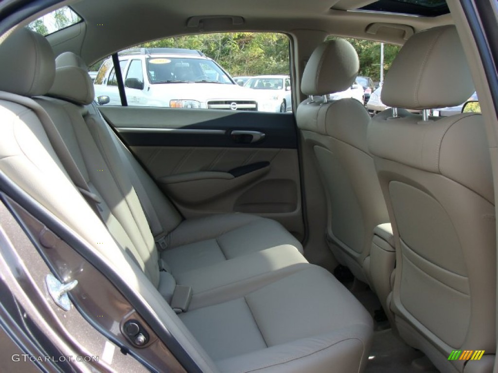 2010 Civic EX-L Sedan - Urban Titanium Metallic / Beige photo #13