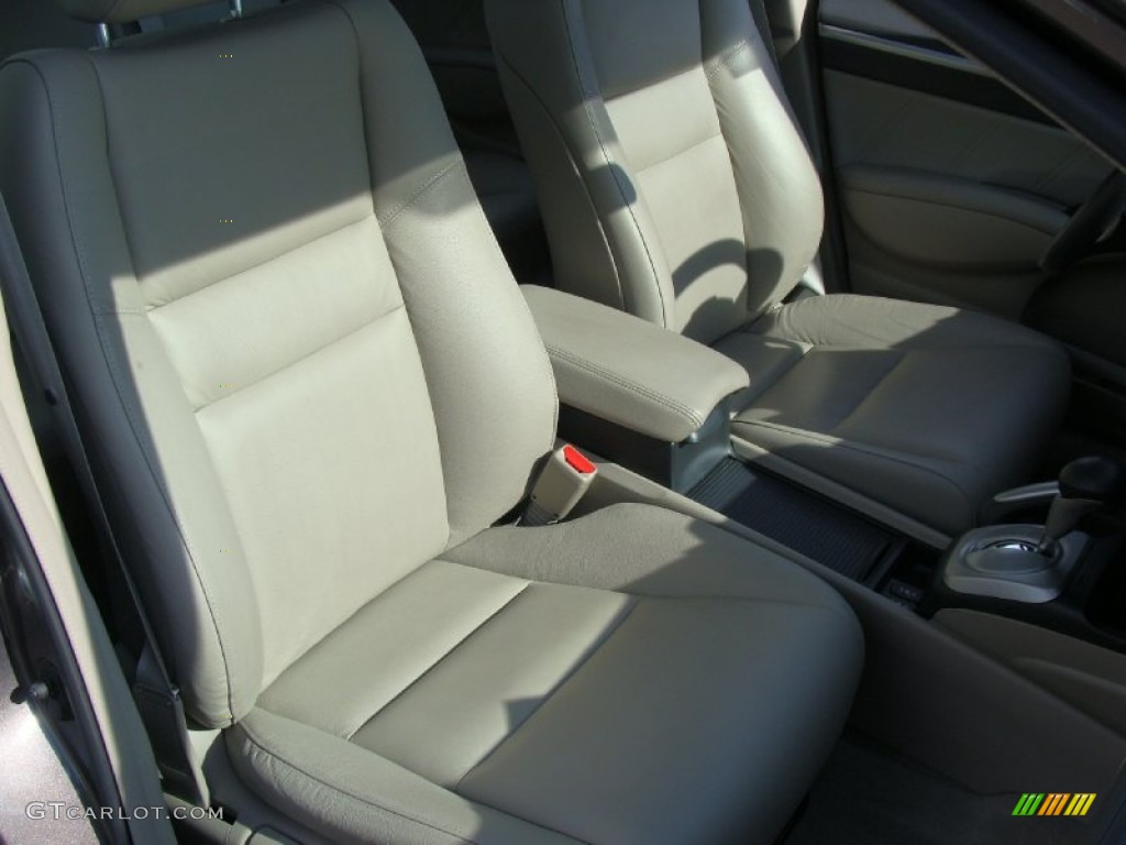 2010 Civic EX-L Sedan - Urban Titanium Metallic / Beige photo #16