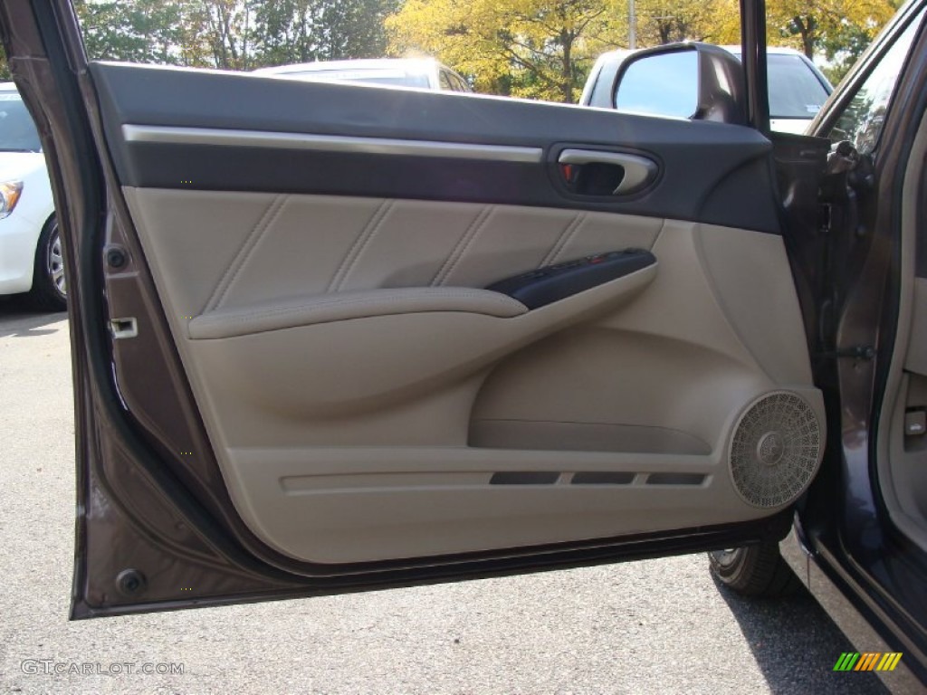 2010 Honda Civic EX-L Sedan Beige Door Panel Photo #55153496