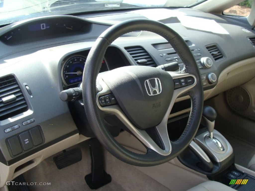 2010 Honda Civic EX-L Sedan Beige Dashboard Photo #55153529