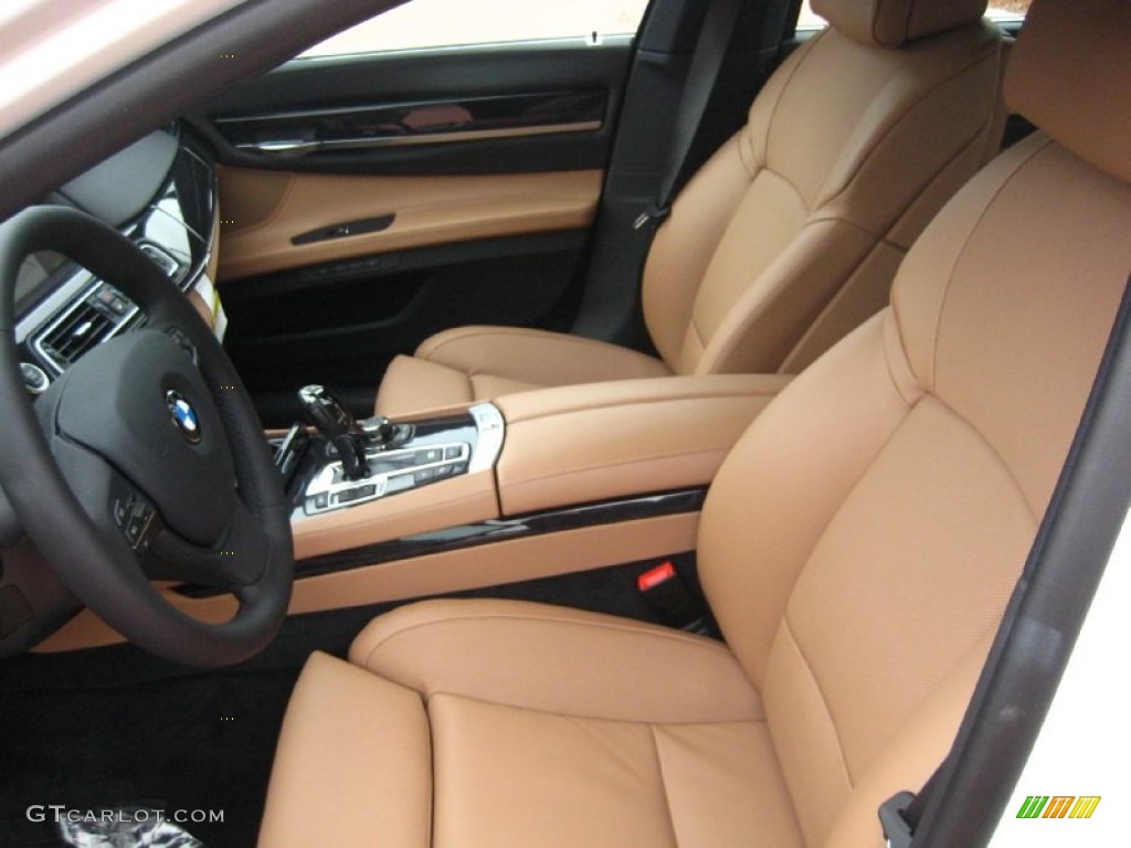 Saddle/Black Interior 2012 BMW 7 Series 750Li Sedan Photo #55154168