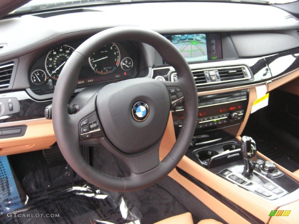 2012 BMW 7 Series 750Li Sedan Saddle/Black Dashboard Photo #55154177