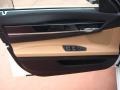 2012 BMW 7 Series Saddle/Black Interior Door Panel Photo