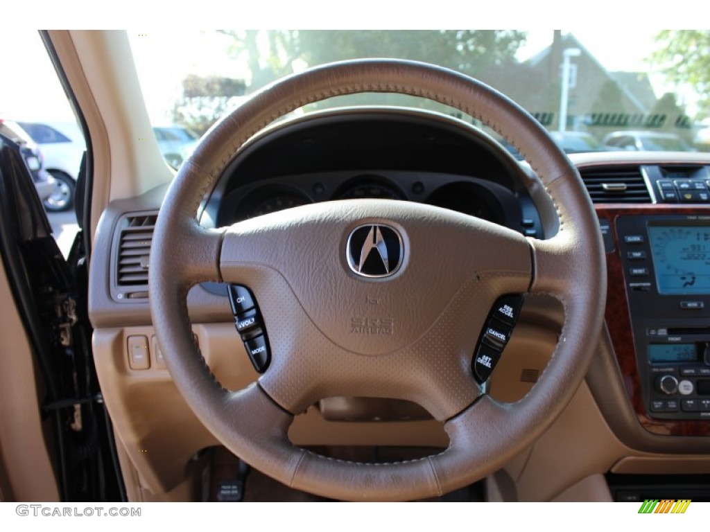 2004 Acura MDX Touring Natural Brown Steering Wheel Photo #55154375