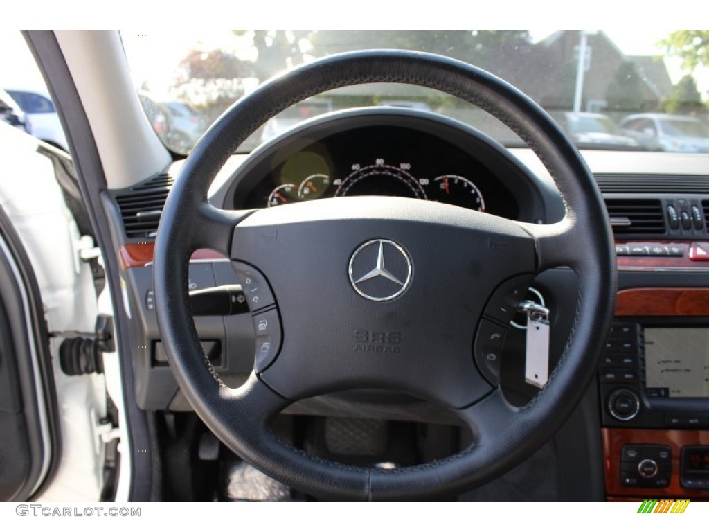 2006 Mercedes-Benz S 350 Sedan Charcoal Steering Wheel Photo #55154696
