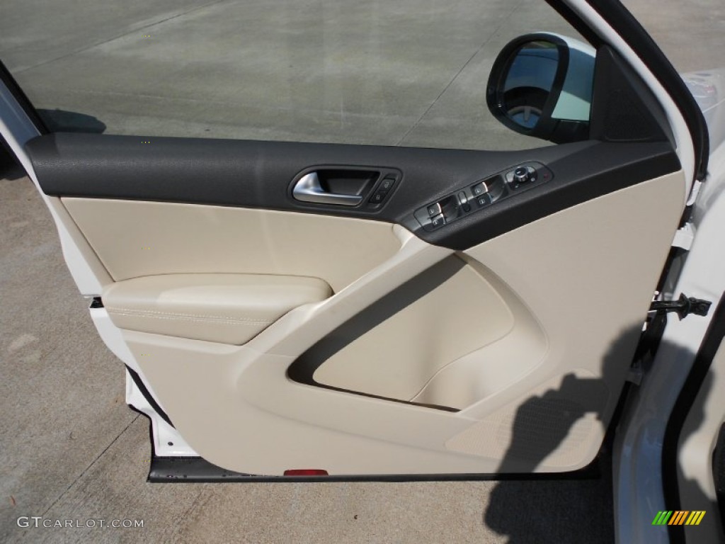 2012 Volkswagen Tiguan SE Beige Door Panel Photo #55155404