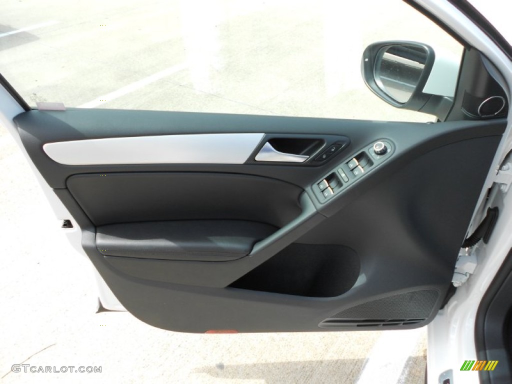 2012 Volkswagen GTI 4 Door Autobahn Edition Titan Black Door Panel Photo #55155824