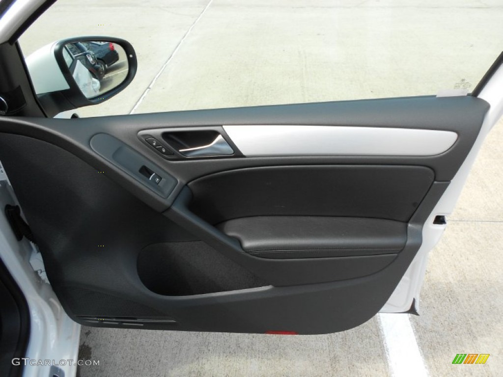 2012 Volkswagen GTI 4 Door Autobahn Edition Titan Black Door Panel Photo #55155842