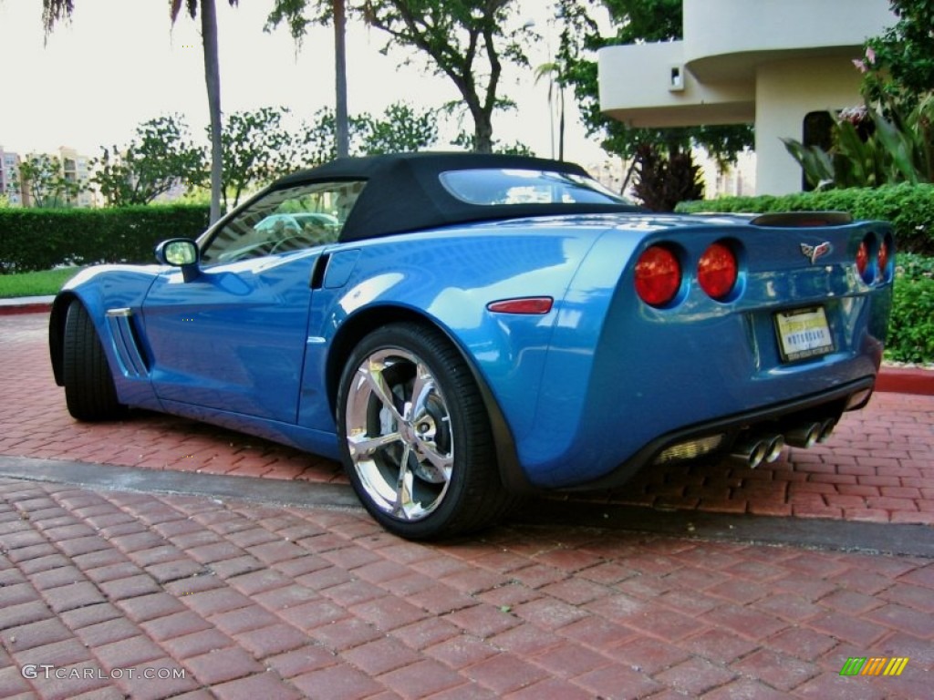 2010 Corvette Grand Sport Convertible - Jetstream Blue Metallic / Titanium Gray photo #2