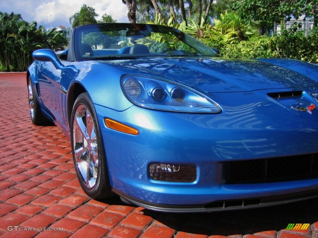2010 Corvette Grand Sport Convertible - Jetstream Blue Metallic / Titanium Gray photo #9