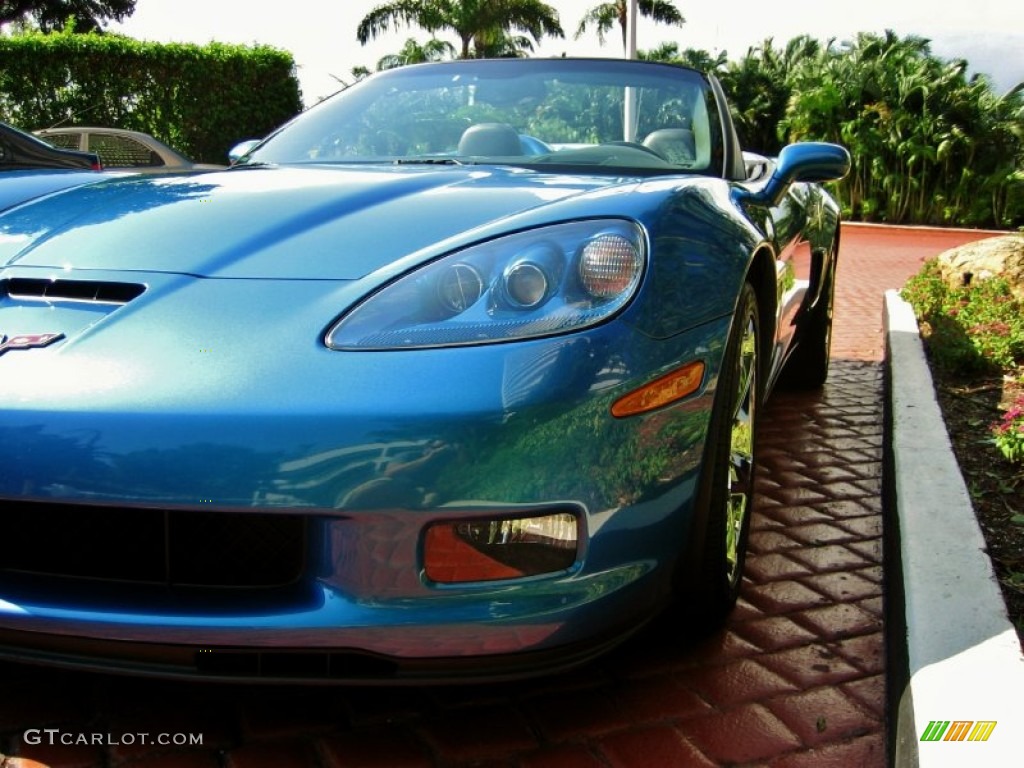 2010 Corvette Grand Sport Convertible - Jetstream Blue Metallic / Titanium Gray photo #10