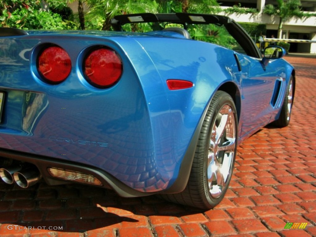 2010 Corvette Grand Sport Convertible - Jetstream Blue Metallic / Titanium Gray photo #12