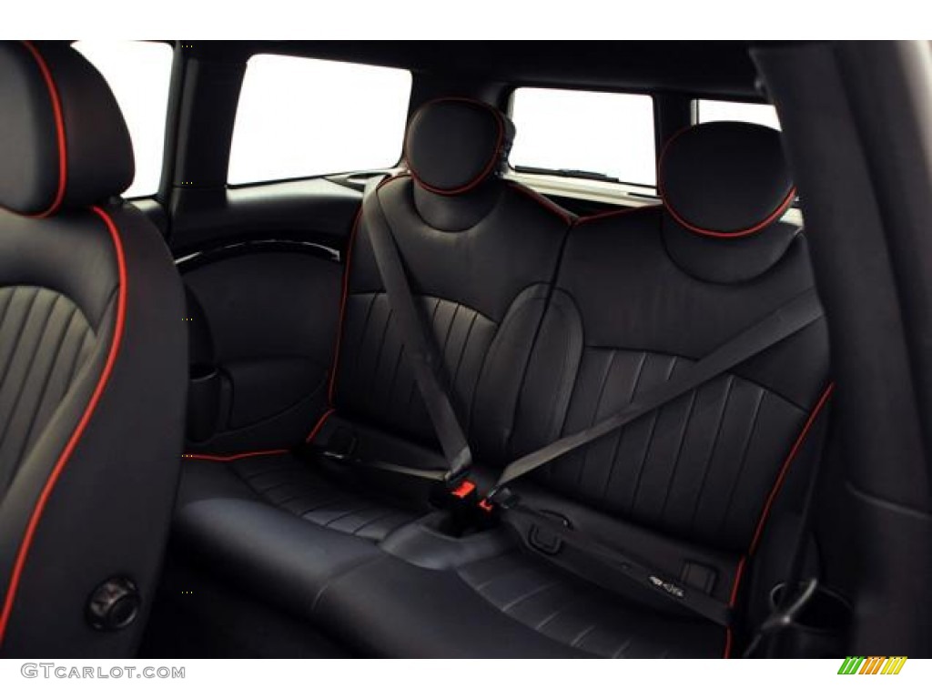 Carbon Black/Championship Red Piping Lounge Leather Interior 2011 Mini Cooper John Cooper Works Clubman Photo #55157948