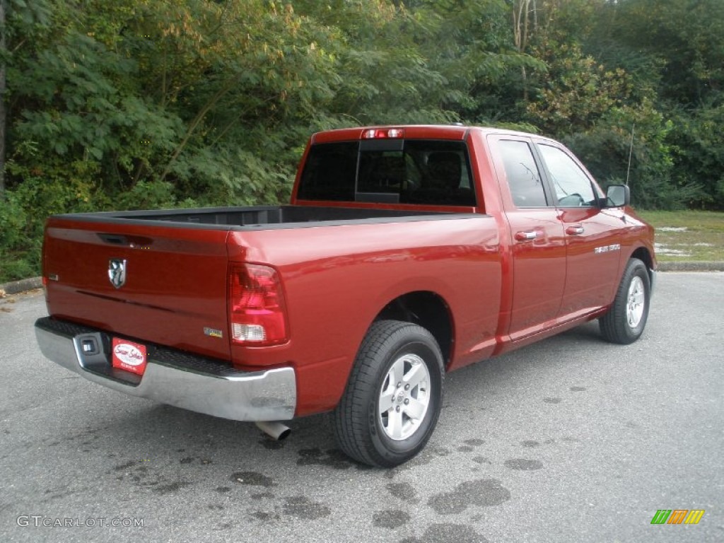 2011 Ram 1500 SLT Quad Cab - Deep Cherry Red Crystal Pearl / Dark Slate Gray/Medium Graystone photo #3