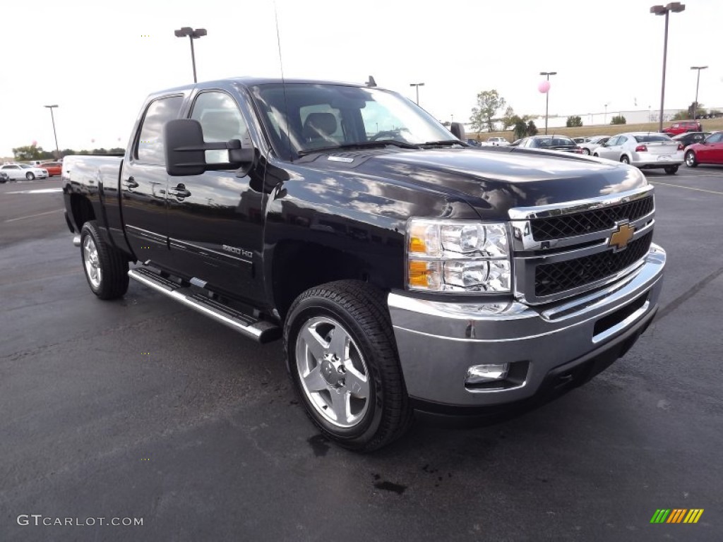 Black 2012 Chevrolet Silverado 2500HD LTZ Crew Cab 4x4 Exterior Photo #55159016