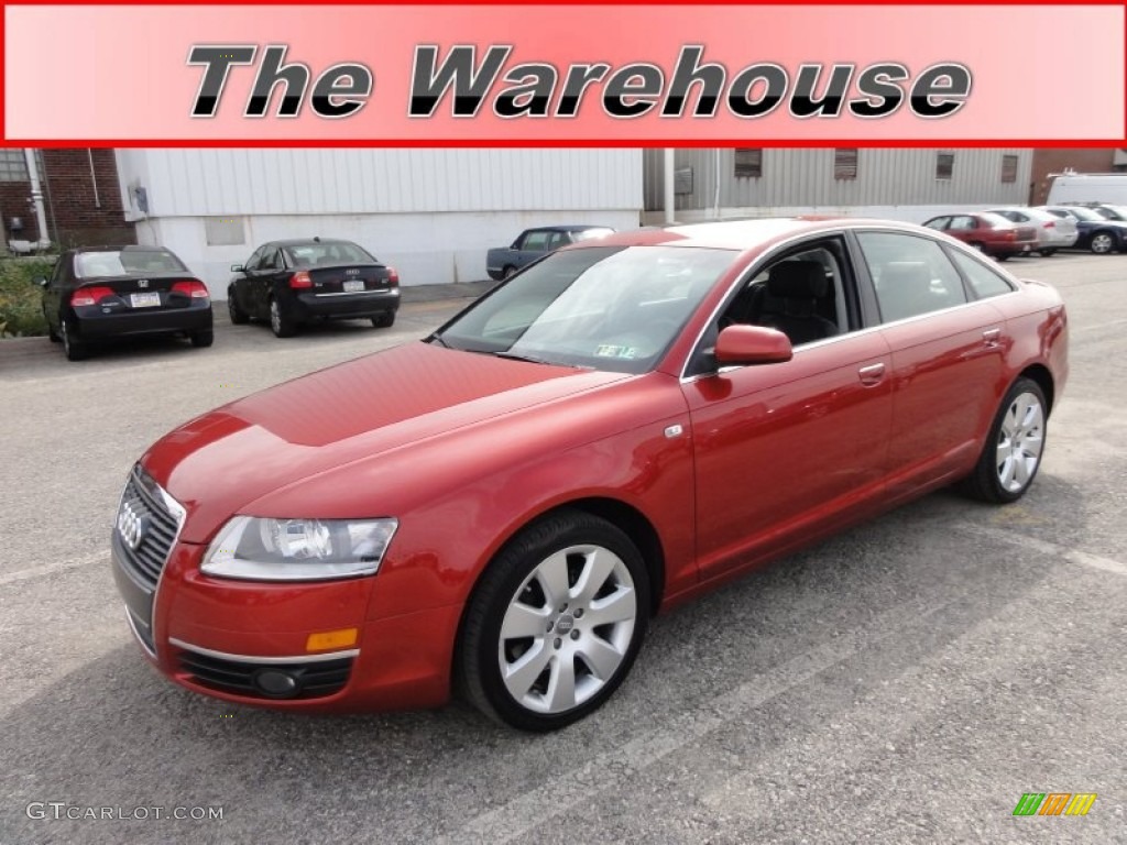 2006 A6 3.2 quattro Sedan - Canyon Red Pearl / Ebony photo #1