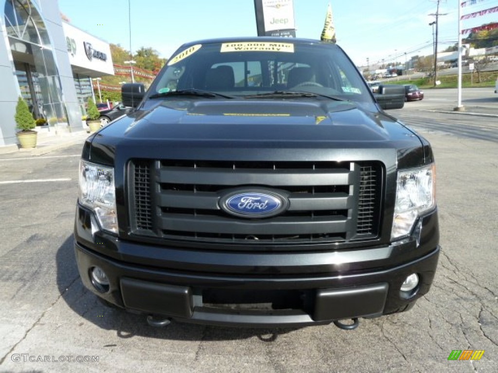 2010 F150 STX SuperCab 4x4 - Tuxedo Black / Medium Stone photo #8