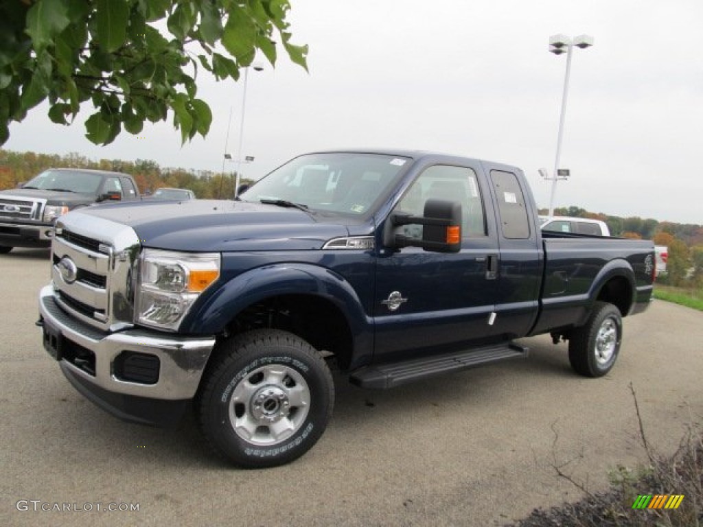 Dark Blue Pearl Metallic 2012 Ford F350 Super Duty XLT SuperCab 4x4 Exterior Photo #55163622