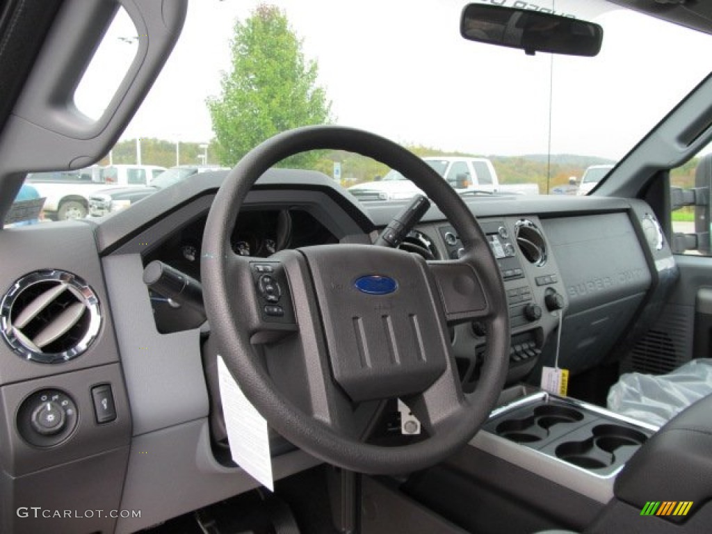 Steel Interior 2012 Ford F350 Super Duty XLT SuperCab 4x4 Photo #55163721