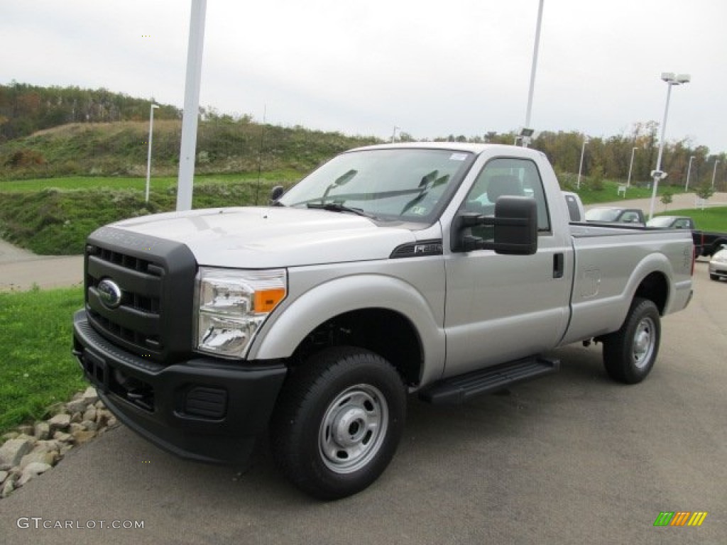 2012 F250 Super Duty XL Regular Cab 4x4 - Ingot Silver Metallic / Steel photo #5