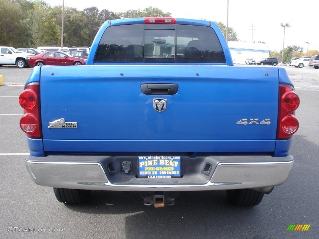 2008 Ram 1500 Big Horn Edition Quad Cab 4x4 - Electric Blue Pearl / Medium Slate Gray photo #5