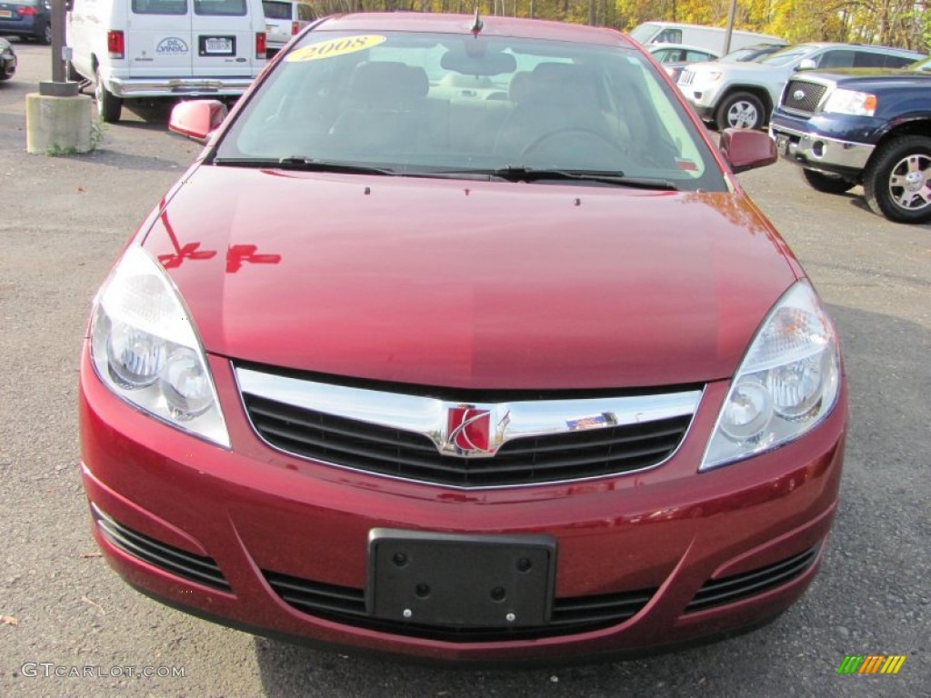 2008 Aura XE - Red Jewel / Gray photo #20