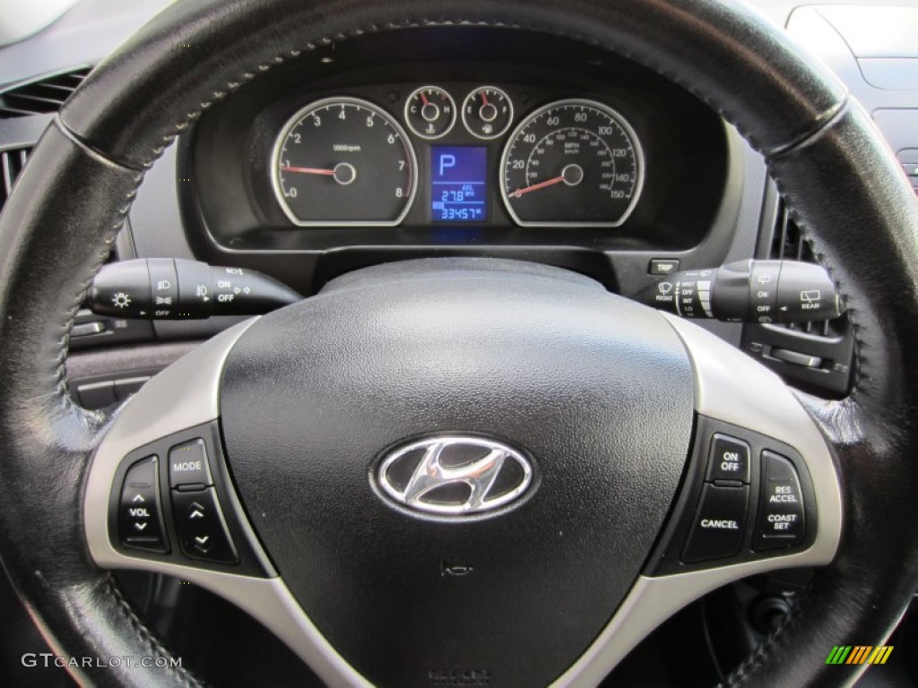 2010 Hyundai Elantra Touring SE Black Steering Wheel Photo #55166634
