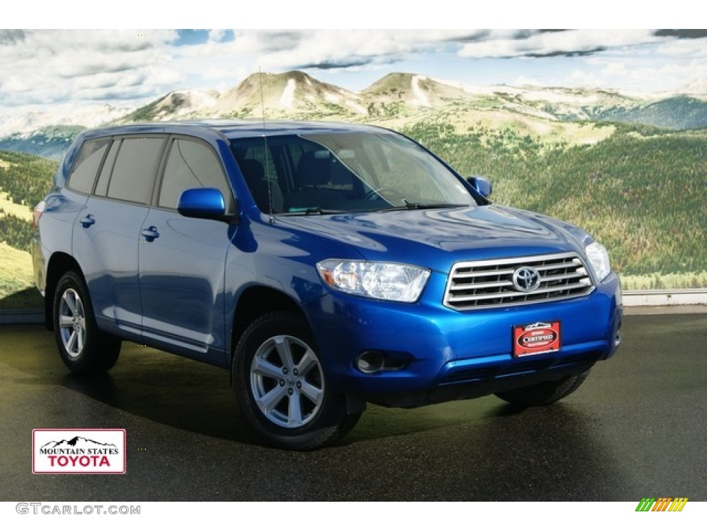 2008 Highlander 4WD - Blue Streak Metallic / Ash Gray photo #1