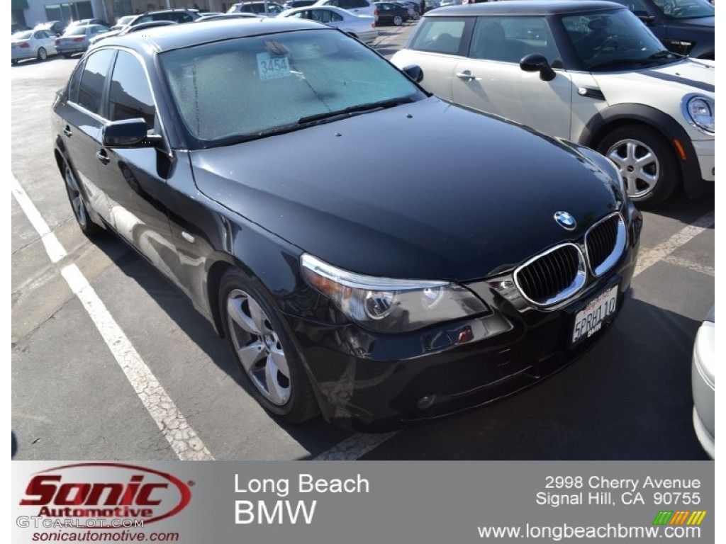 2006 5 Series 525i Sedan - Jet Black / Black photo #1