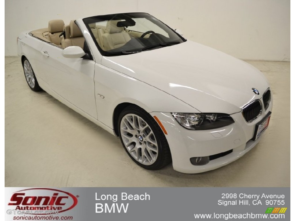 2009 3 Series 328i Convertible - Alpine White / Beige photo #1