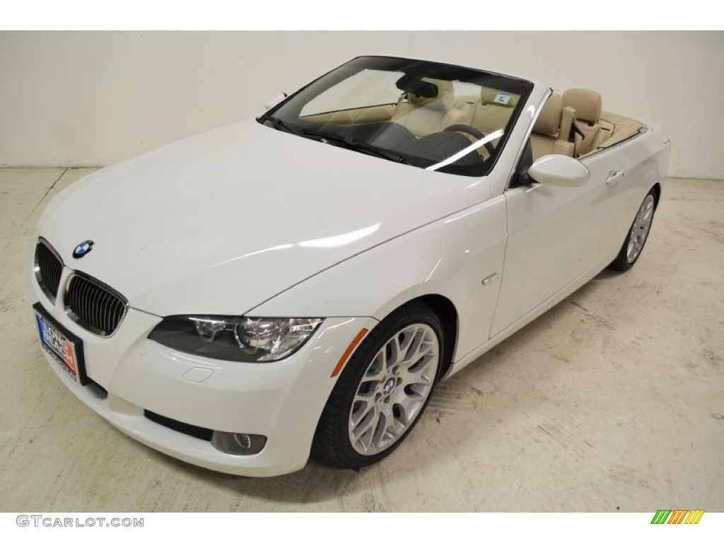2009 3 Series 328i Convertible - Alpine White / Beige photo #7