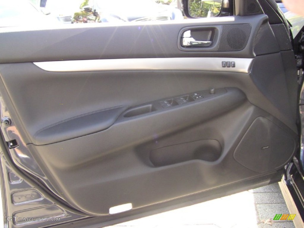 2011 Infiniti G 37 xS AWD Sedan Graphite Door Panel Photo #55179909