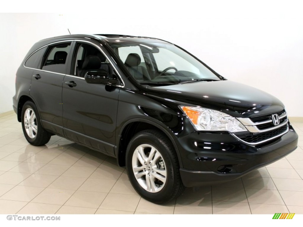 2010 CR-V EX-L AWD - Crystal Black Pearl / Black photo #1