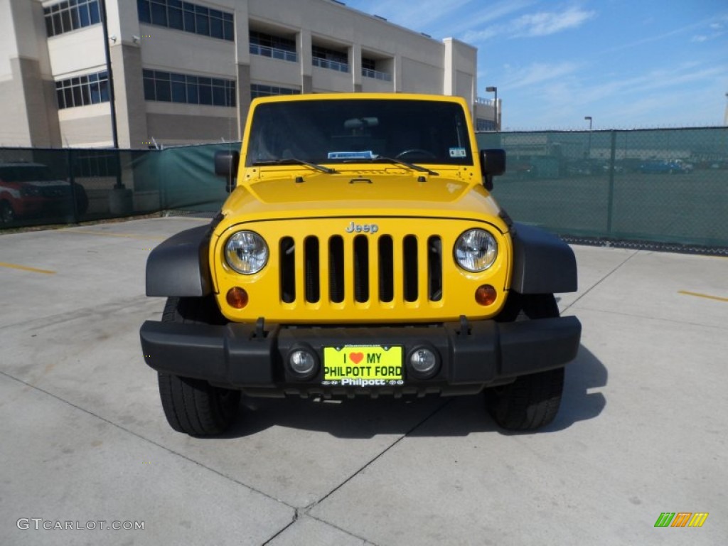 2009 Wrangler Unlimited X 4x4 - Detonator Yellow / Dark Slate Gray/Medium Slate Gray photo #8