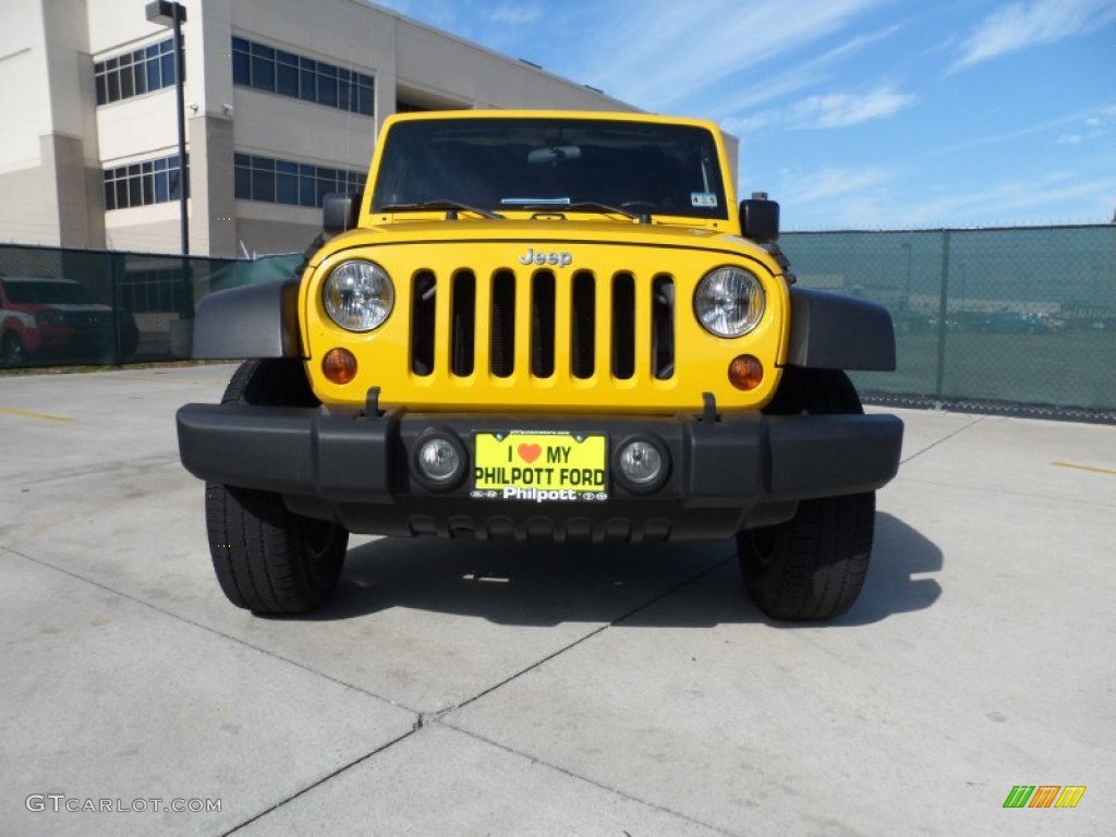 2009 Wrangler Unlimited X 4x4 - Detonator Yellow / Dark Slate Gray/Medium Slate Gray photo #9