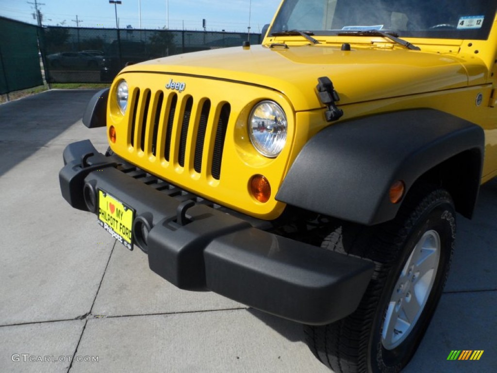2009 Wrangler Unlimited X 4x4 - Detonator Yellow / Dark Slate Gray/Medium Slate Gray photo #11